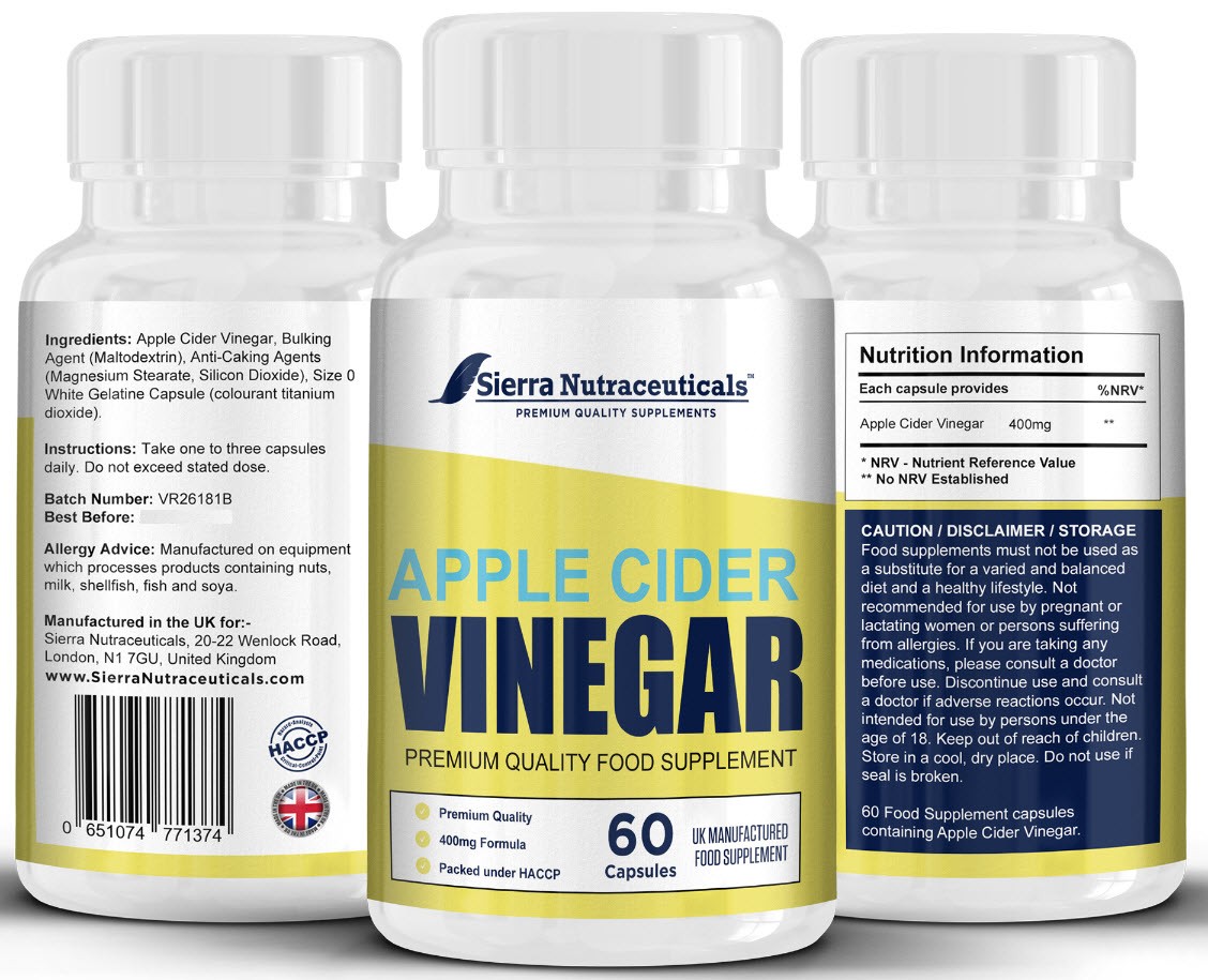 Apple Cider Vinegar Supplement for Weight   Loss, Detox & Digestion Support